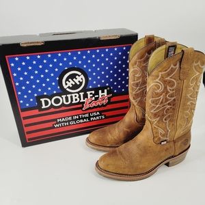 Double-H DH1552 Brown Tan Boots Size 10.5 D